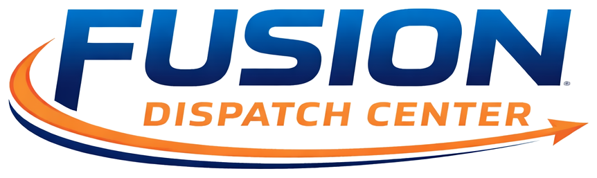 Fusion Dispatch Center container depot and warehouse logo