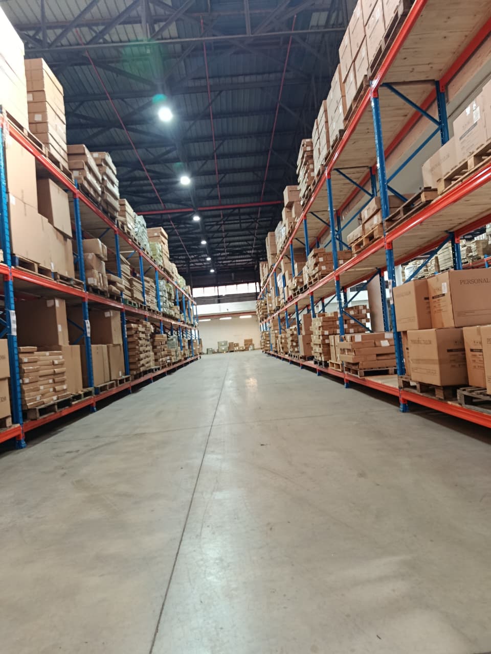 Warehouse storage aisles at Fusion Dispatch Center
